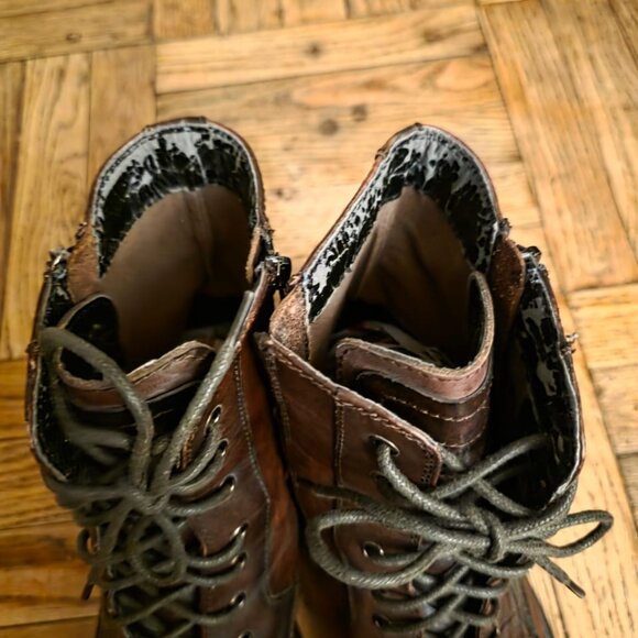 Kenneth Cole Reaction Hit Men Leather Lace Up Boots, Size 11 US Men - Picture 7 of 10